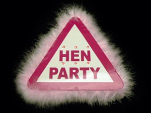 Hen Night Hazard Sign